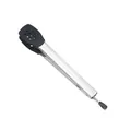 Professional stainless steel food tongs with black silicone tips and locking pull tab - Regular Fit / Black