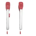 Pinze da cucina professionali in acciaio inossidabile 304 con punte in silicone rosso e blocco - Stile con Supporto E Stile Standard / 2 Pezzi/Set / Rosso