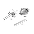 Large 304 stainless steel dumpling maker set with cutter and stuffing spatula - Large 3-Piece Set