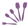 5-piece purple food-grade silicone spatula and brush set for DIY baking tools - Color Box / Purple