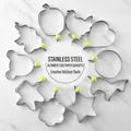 Set of 10 thick stainless steel fried egg molds featuring assorted creative animal and star shapes - Creative Multiple Shapes / 10-Piece Set