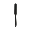 Integrated black minimalist long silicone spatula for professional baking and cream mixing - Black