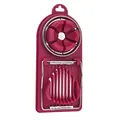 Multifunctional magenta plastic egg slicer and wedger for slicing and dividing eggs - Dark Red
