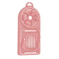 Pink multifunctional plastic egg slicer tool for uniform slices and creative flower shapes - Pink
