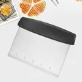 Multifunctional stainless steel dough scraper with plastic handle and scale for baking - Stainless Steel Scraper with Scale (020625)