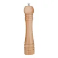 Classic manual solid wood pepper grinder with adjustable ceramic core for kitchen seasoning - Oak Natural Color-10 Inch (Bagged)