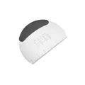 Stainless steel dough scraper with measurement equivalents and ruler scale - Thick Black (Rubber Handle)