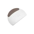Stainless steel dough scraper and pastry cutter with measure equivalents table and ruler - Thick Brown (Rubber Handle)