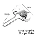 Large stainless steel dumpling skin cutter mold with 16cm handle and 8.7cm blade - Large (Boxed)