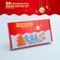 8-piece 3D Christmas stainless steel cookie cutter set for gingerbread house making - 8-Piece Set (Color Boxed)