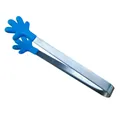 Mini blue hand-shaped silicone and stainless steel food tongs for sugar and ice cubes - Blue