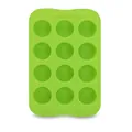 12-cavity green flexible food-grade silicone ice cube tray and chocolate baking mold - Round / 12 Holes / Green