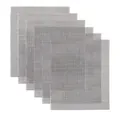 High-quality reusable fiberglass non-stick BBQ grill mesh mats in a set of five pieces - 6pcs / Black