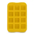 Food grade yellow flexible silicone ice cube tray with 12 square cavities for chocolate - Square / 12 Holes / Yellow