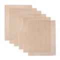 Reusable brown non-stick fiberglass BBQ grill mesh mats, set of 5 for outdoor BBQ - 6pcs / Brown