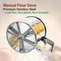 Tamizador de harina manual de acero inoxidable para repostería en casa profesional - Tipo de Copa de Mano / Plateado