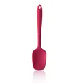 Professional 28cm food-grade silicone spatula scraper for baking in magenta pink - Rose Red