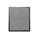 Non-stick heat resistant glass fiber mesh BBQ grill mat for outdoor grilling - 1 Piece Pack (Edged) / Black