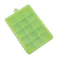 Vaschetta per cubetti di ghiaccio in silicone verde a 15 scomparti con coperchio - 15 Griglie / Verde erba