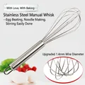 Durable 10 inch stainless steel manual balloon whisk with upgraded 1.4mm thickened wires - Stainless Steel Manual Whisk