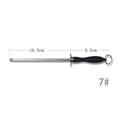Professional 16.5cm stainless steel honing rod knife sharpener with black handle - 7# (Classic)