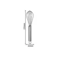 Stainless steel manual whisk egg beater for baking dimensions 220mm height and 40mm diameter - 8 Inch