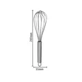 Stainless steel hand whisk 260mm length manual egg beater kitchen tool - 10"