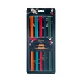 Multicolor steel core silicone chopsticks set in blister pack packaging - 5 Pairs Set