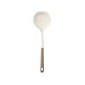 Heat resistant cream and khaki silicone slotted spoon skimmer for non-stick pans - Skimmer