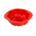 High-quality red fluted silicone cake mold for DIY non-stick bundt baking and desserts - Pumpkin Shape (HX20260627) / Red