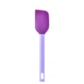 Professional purple silicone baking spatula with detachable ergonomic handle for cream - Purple