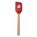 Festive red Christmas silicone spatula with beech wood handle and Santa Claus print - Santa Claus / Red