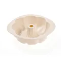 Elegant cream flower shaped silicone bundt cake mold for non-stick home DIY baking - Pumpkin Shape (HX20260627) / White