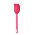 Pink silicone cream spatula with detachable handle for home baking and cake decoration - Rose Red