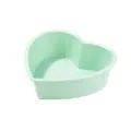 Professional mint green heart-shaped silicone cake mold for DIY baking and easy release - Heart Shape (HX20260627) / Green