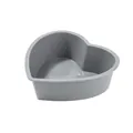 Premium grey heart-shaped silicone cake mold for DIY home baking and easy release - Heart Shape (HX20260627) / Gray