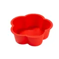 Flexible red flower shaped silicone cake mold for baking and DIY homemade desserts - Flower Shape (HX20260627) / Red