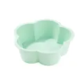 Mint green flower-shaped silicone cake mold for DIY home baking and non-stick tray - Flower Shape (HX20260627) / Green