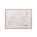 Food-grade non-stick silicone baking mat with measurement scales and temp table - Kneading Mat / 30x40cm / Red