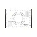 White silicone baking mat with precise circular and linear measurement scales for baking - Kneading Mat / 30x40cm / Black