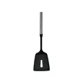 Black silicone spatula with stainless steel handle for non-stick cooking pans - Turner