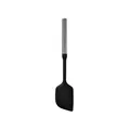 Black silicone spatula with stainless steel handle for non-stick cookware - Spatula