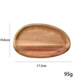 Vassoio ovale in legno di acacia per frutta e snack, 17,5x10,8 cm, peso totale 95 g. - Stile A (Ovale Piccolo)