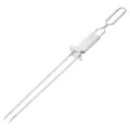 Tenedor de barbacoa semiautomático de acero inoxidable con doble punta - Tenedor para barbacoa