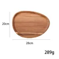 Vassoio irregolare in legno di acacia 28x20cm, piatto per snack da 289g - Stile D (Ovale Irregolare Medio)