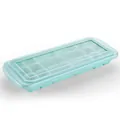 Stampo per 18 cubetti di ghiaccio in silicone con coperchio in colore verde menta. - Verde menta