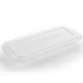 Vaschetta per cubetti di ghiaccio in silicone a 18 griglie con coperchio bianco - Bianco trasparente