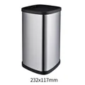 Professional universal stainless steel knife block holder for kitchen counter, 232x117mm size - Square