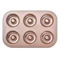 Professional 6-cavity champagne gold non-stick donut baking pan for home kitchen use - Donut (286g) / 6 Cavities
