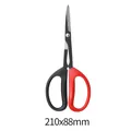 Durable stainless steel garden pruning shears 210x88mm with red and black handles - Pruning Shears